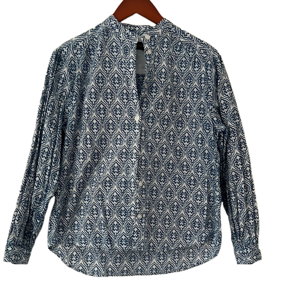 Blue Patterned Blouse - image 1